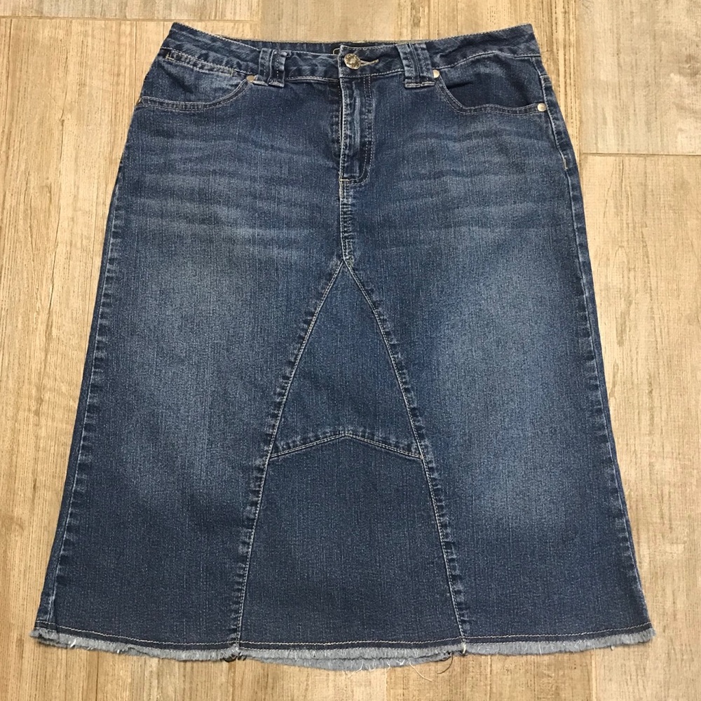 Cute Cato Knee Length Denim Skirt